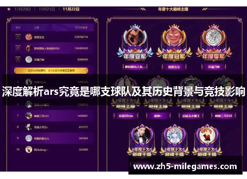 深度解析ars究竟是哪支球队及其历史背景与竞技影响